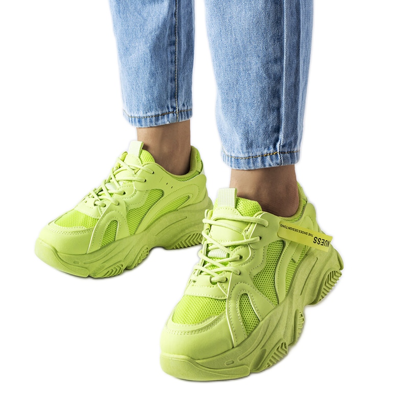 Inna Zöld tornacipő vastag talppal az Amendolától