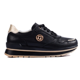 Fekete bőr tornacipő a Shelovet márkától