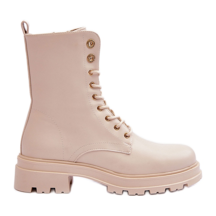 Vinceza Munkás bokacsizma bézs Yemannis