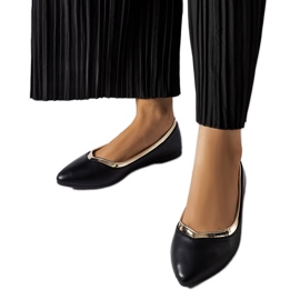 Fekete hegyes lábujjú balettlapok a Vittoriotól