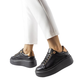 Bézs brogues LS5379 Taupe fekete