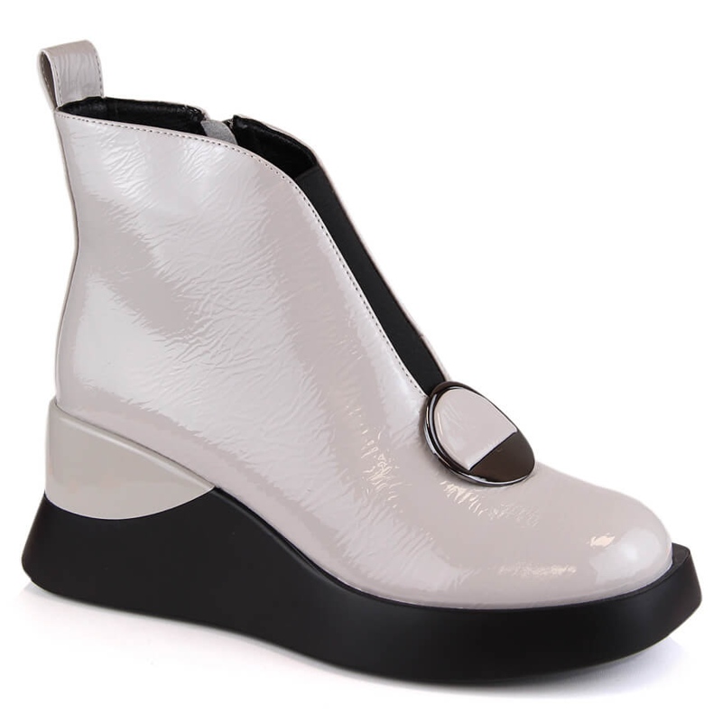 Szürke női ékcsizma D&amp;A S.Barski Premium Collection MR870-36