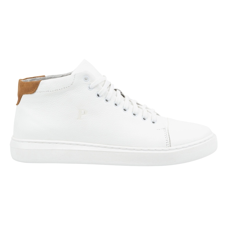 Polbut Férfi bőrcipő 2110sw fehér barnával