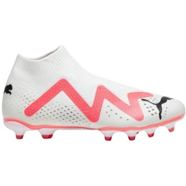 Puma Future Match+ Ll FG/AG 107366 01 fehér futballcipő zoknival