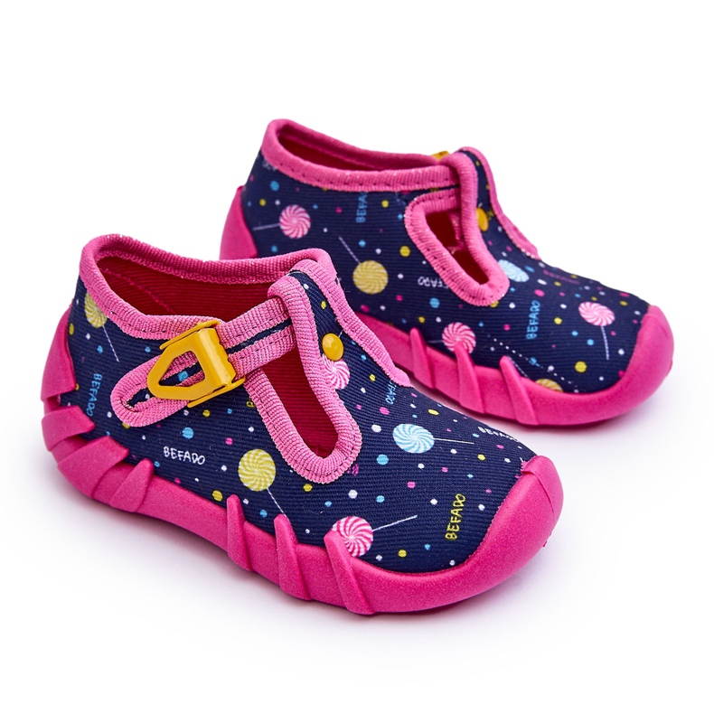 BEFADO S.A. Befado 110P471 lány papucscipő, rózsaszín és sötétkék