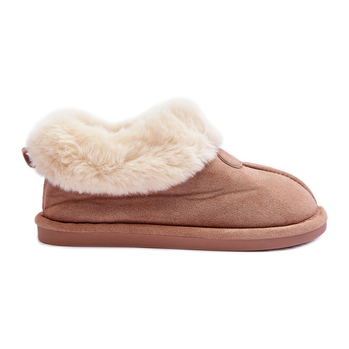 FB3 Bézs Lanoze női papucs szőrmével