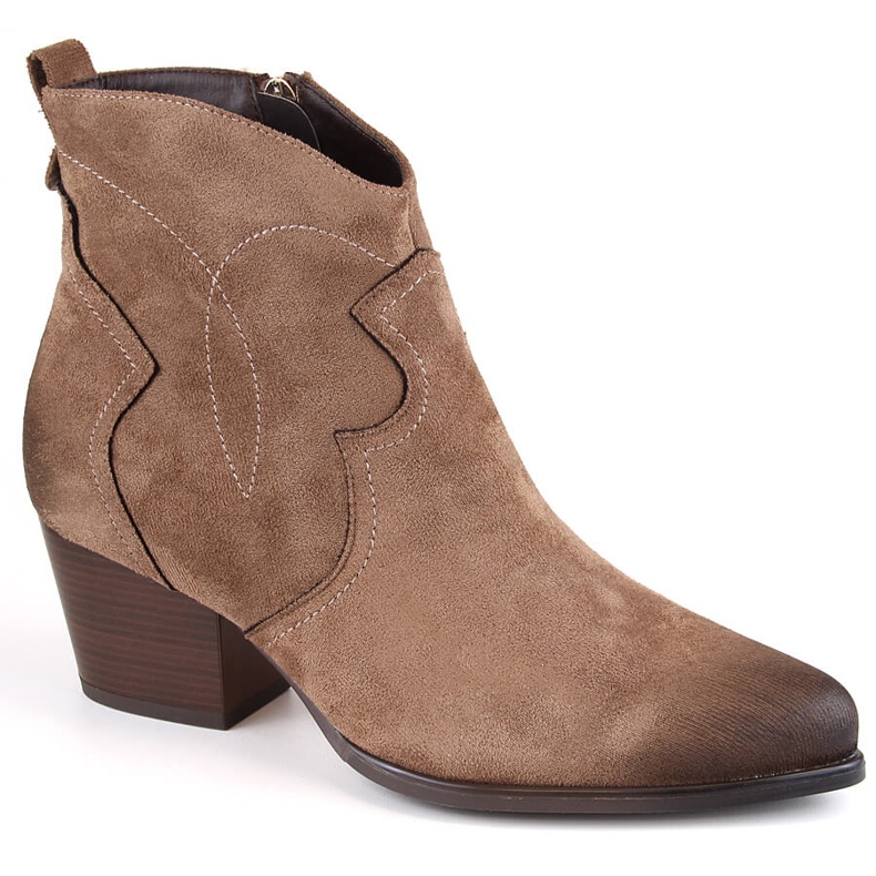 Női hőszigetelt cowboy csizma barna Potocki SZ12186