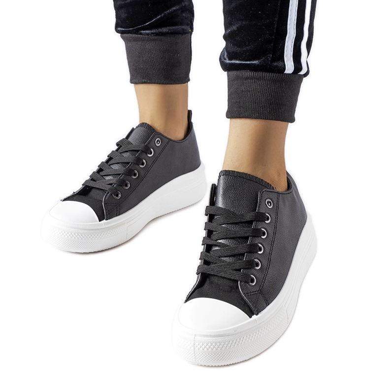 Fekete Peculiar platform tornacipő