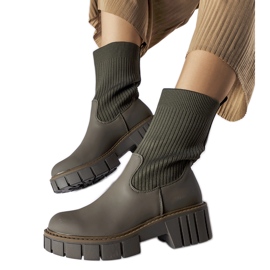 Zöld Beauchemin zoknis bokacsizma