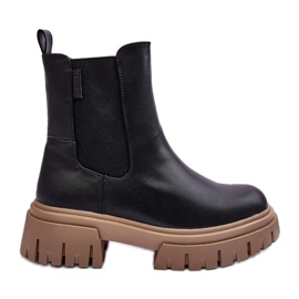 Szigetelt masszív Chelsea csizma Big Star MM274606 Fekete