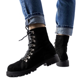 Hayed fekete öko-velúr bokacsizma