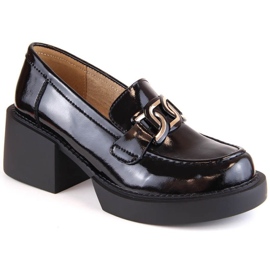 Filippo W PAW466 fekete bőr magassarkú cipó Filippo W PAW466 fekete bőr magassarkú cipó