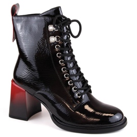 Patent magas sarkú bokacsizma D&A S.Barski Premium Collection W OLI225A fekete Patent magas sarkú bokacsizma D&A S.Barski Premium Collection W OLI225A fekete