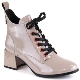 D&amp;A S.Barski Premium Collection patentos bokacsizma W OLI230B taupe