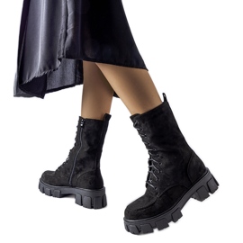 Fekete öko-velúr munkások Ines futófelülettel Fekete öko-velúr munkások Ines futófelülettel