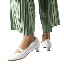 Fehér Sant'Antonio alacsony sarkú pumpák Fehér Sant'Antonio alacsony sarkú pumpák