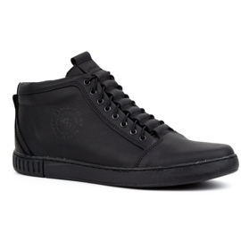 Polbut Férfi bőr bokacsizma 2122 fekete