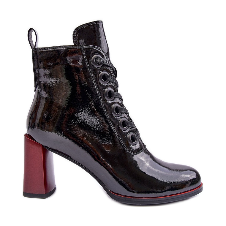 Patent fűzős bokacsizma S.Barski MR870-15 Fekete