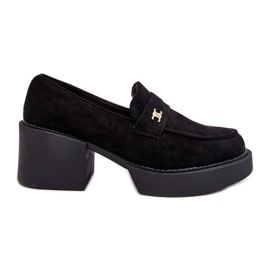 PS1 Női fekete Afnira velúr magassarkú cipő