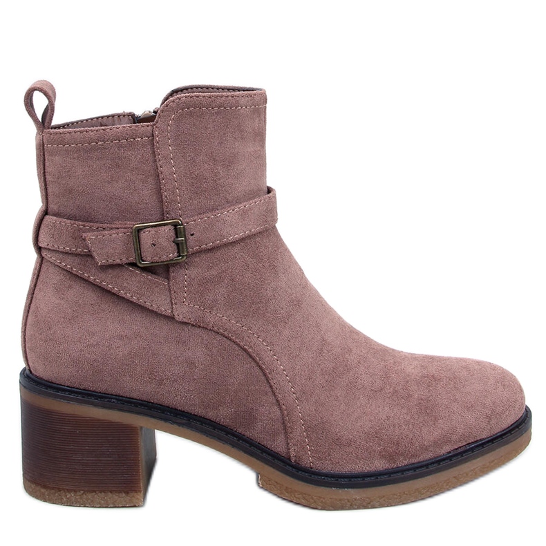 Aretha Khaki széles sarkú csizma bézs