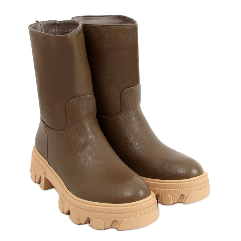 Csizma egyszerű Jowita Green felsőrésszel zöld