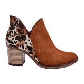 Női bőr bokacsizma Maciejka Brown 04492-98 barna
