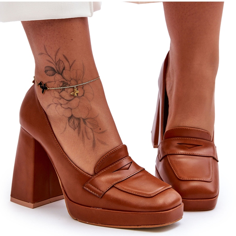 Sweet Shoes Camel Alisa magassarkú pumpák barna