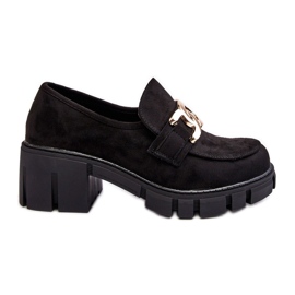 Vinceza Velúr női cipő díszítéssel, fekete rullenes Vinceza Velúr női cipő díszítéssel, fekete rullenes