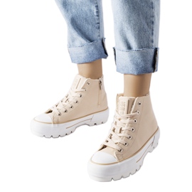 Bézs színű szigetelt tornacipő Big Star MM274038