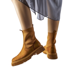 Barna öko-velúr csizma Big Star MM274541 Barna öko-velúr csizma Big Star MM274541