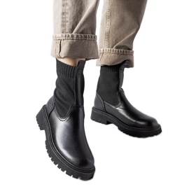 Fekete Big Star MM274543 bebújós bokacsizma