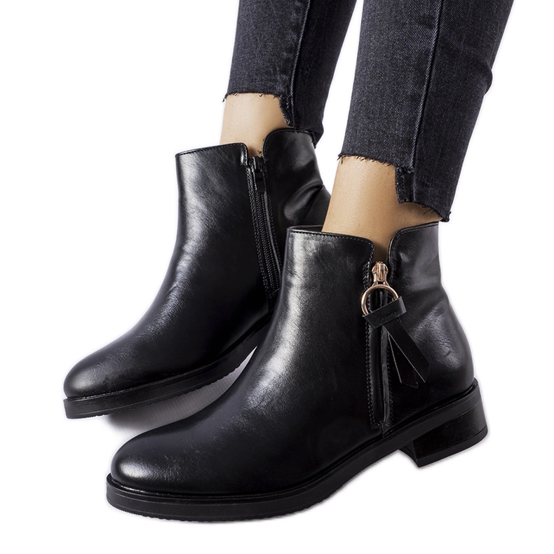 Fekete szigetelt klasszikus Corciano bokacsizma