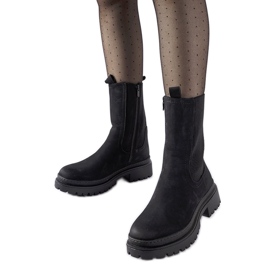 Fekete szigetelt Bernardo magas csizma