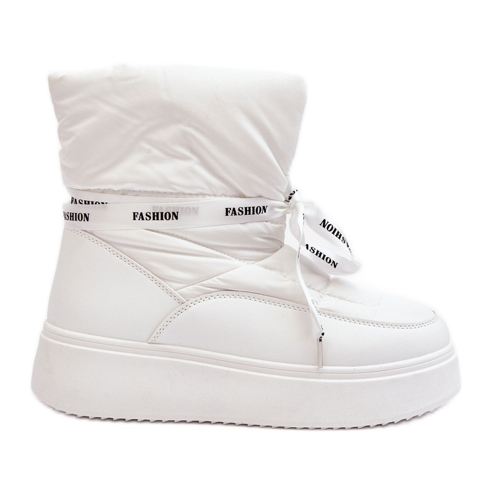 PS1 Női hócsizma dekoratív fűzéssel, fehér Siracna