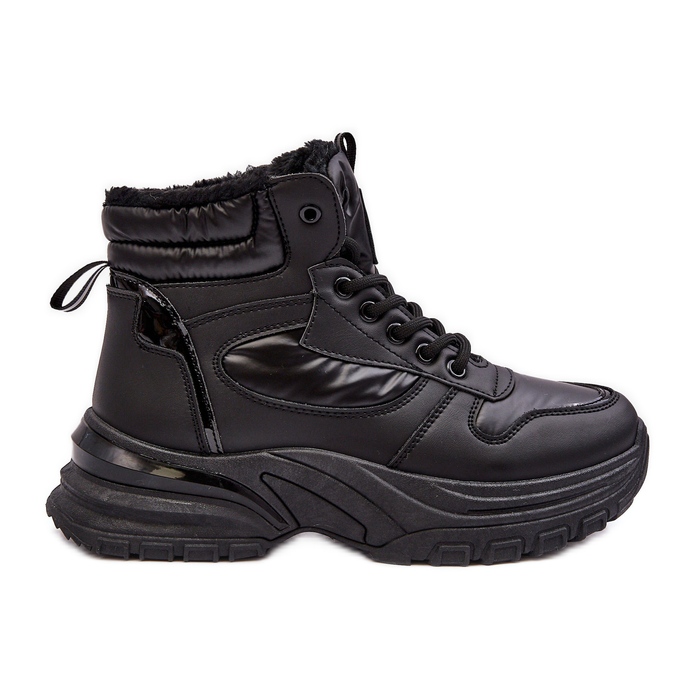 PE1 Fűzős női szigetelt sportcipő Fekete Dejana