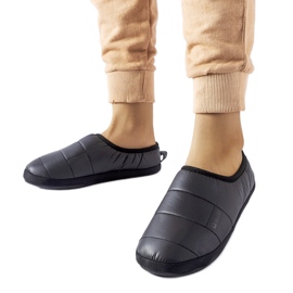 Fekete szigetelt papucs Big Star KK274604