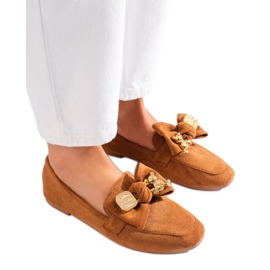 Shelovet női barna velúr mokaszinok