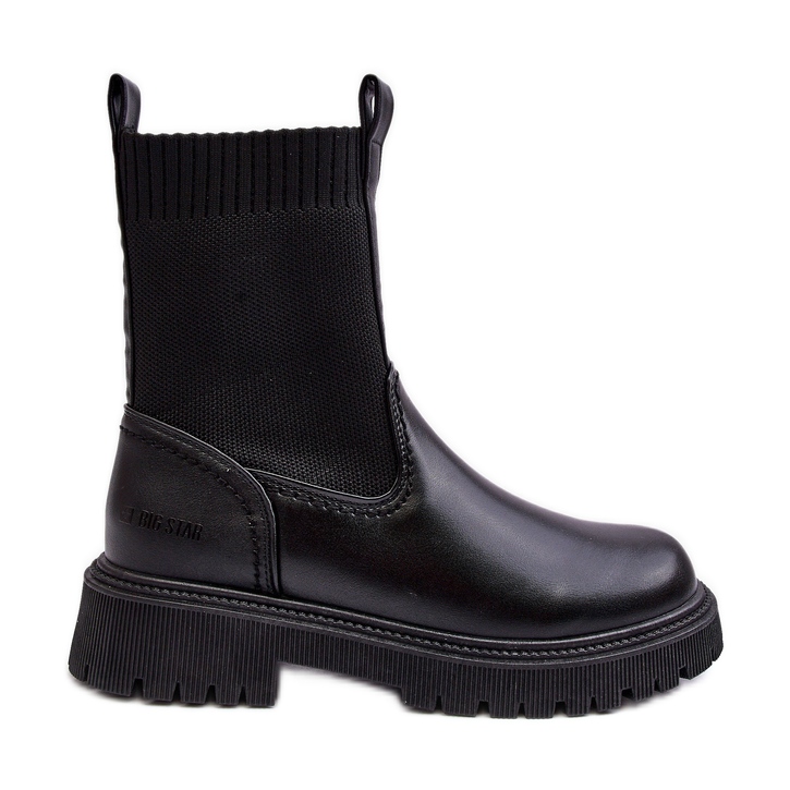 Fekete Big Star lapos csizma MM2745432