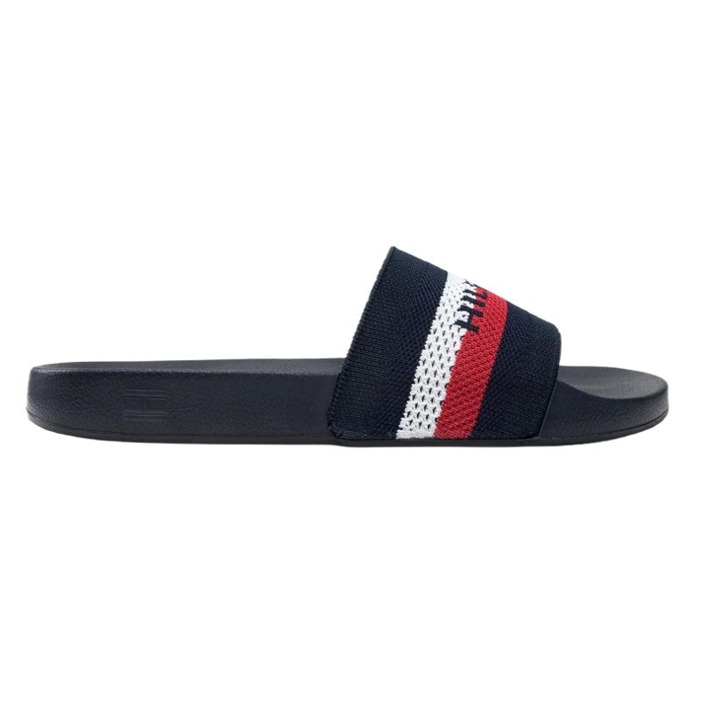 Tommy Hilfiger kötött Pool Slide M papucs FM0FM03642 kék