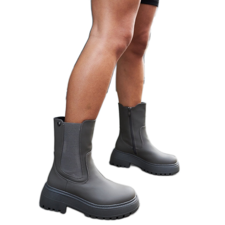 Zöld szigetelt bokacsizma a Rinaldo platformon