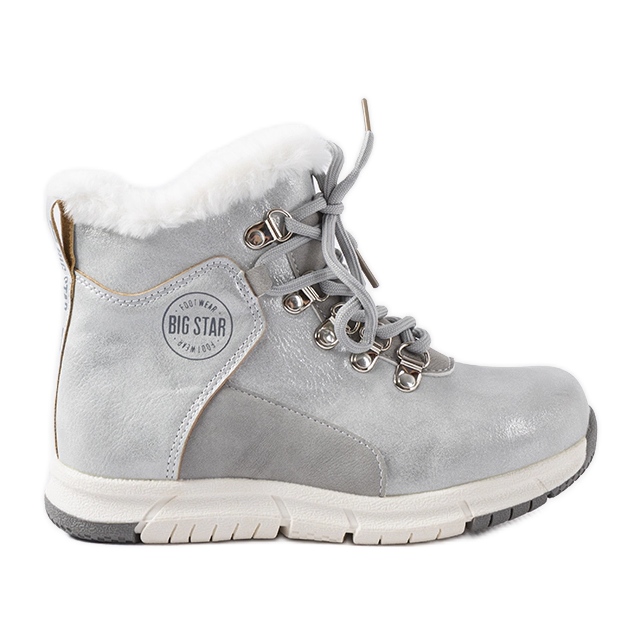 Szürke meleg gyerekcipő Big Star KK374178 ezüst