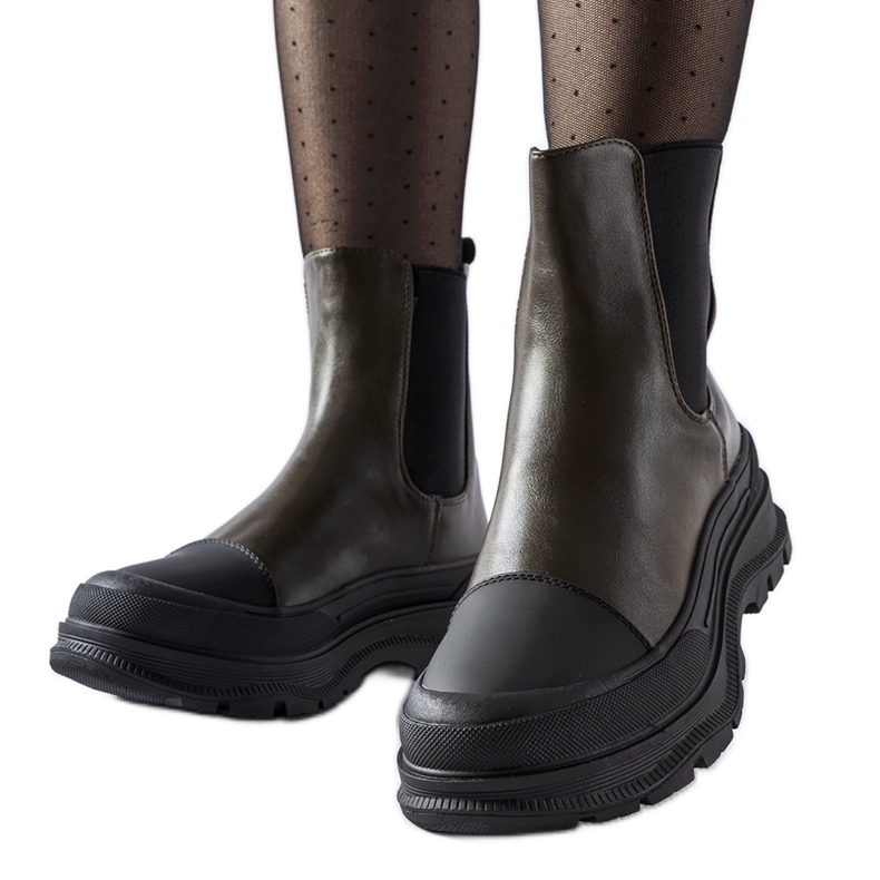 Ermanno zöld cipő sporttalppal