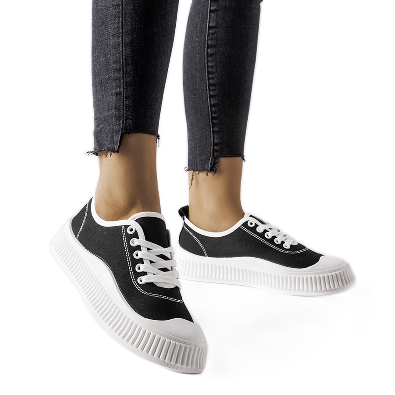 Fekete Collepepe platform tornacipő