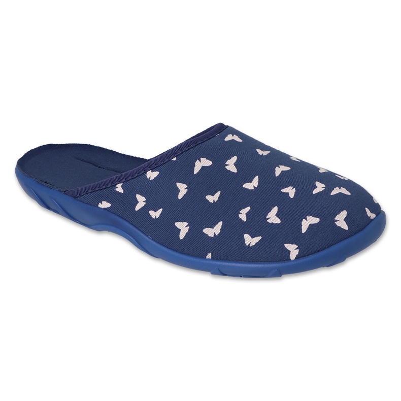 Befado női papucs 235D192 kék, fehér pillangókkal Befado női papucs 235D192 kék, fehér pillangókkal