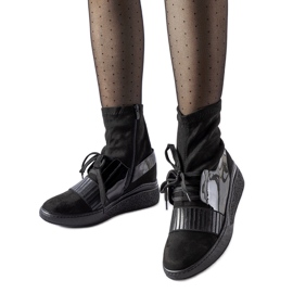 Fekete Spoleto ékzoknis bokacsizma