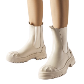 Bézs színű hőszigetelt masszív bokacsizma Albanese-től