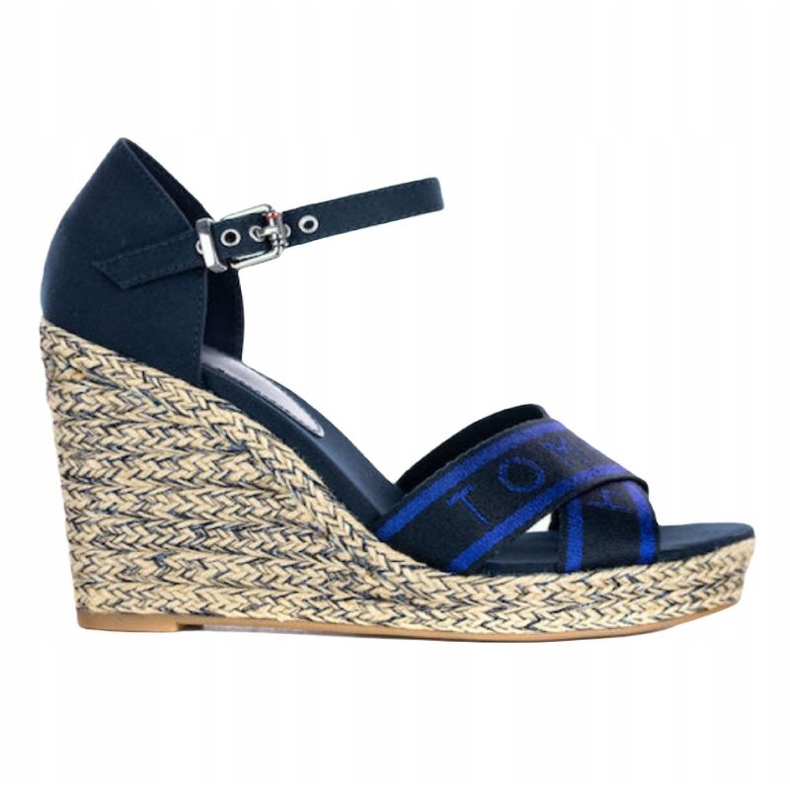 Tommy Hilfiger Tommy Metallic High Wedge Sandal W cipő FW0FW04753 kék