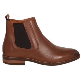 Tommy Hilfiger Essential Hilfiger Lth Chelsea M cipő FM0FM04182 barna