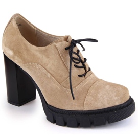 Filippo W PAW473B bézs bőr cipő, magas sarkú és platform Filippo W PAW473B bézs bőr cipő, magas sarkú és platform