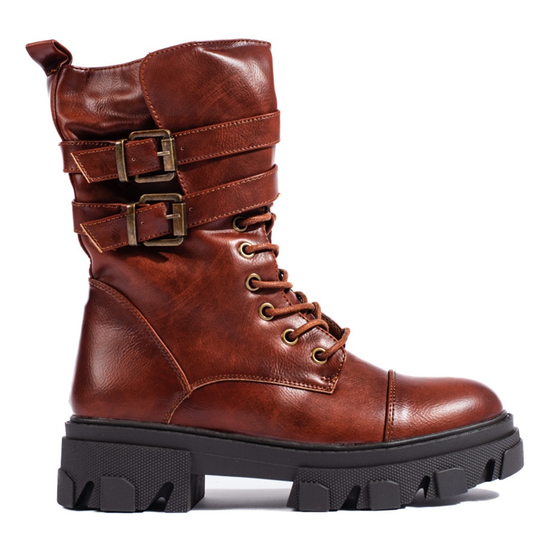 Barna női táskák Shelovet csatokkal